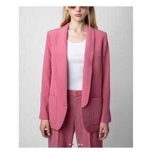Zadig & Voltaire Pink Verdun Crepe Blazer